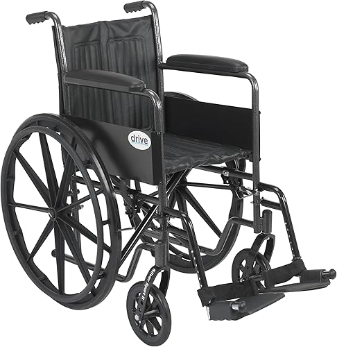 Miniatura 7 de Silla de ruedas Silver Sport de Drive Medical con varios brazos de apoyo y opciones de armado frontal, color negro, SSP220DDA-ELR, brazos