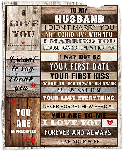 Manta de regalo para marido de 80 x 60 pulgadas manta de franela de forro polar para cama silla sofá decoración del hogar cumpleaños Navidad para