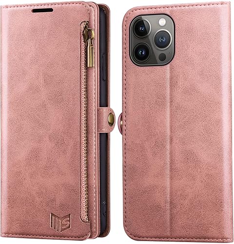 Miniatura 8 de SUANPOT Funda tipo cartera para LL iPhone 14 Pro Max (azul verde)