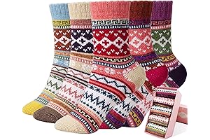 Women's 5-Pair Wool Socks: Warmth and Comfort for Winter