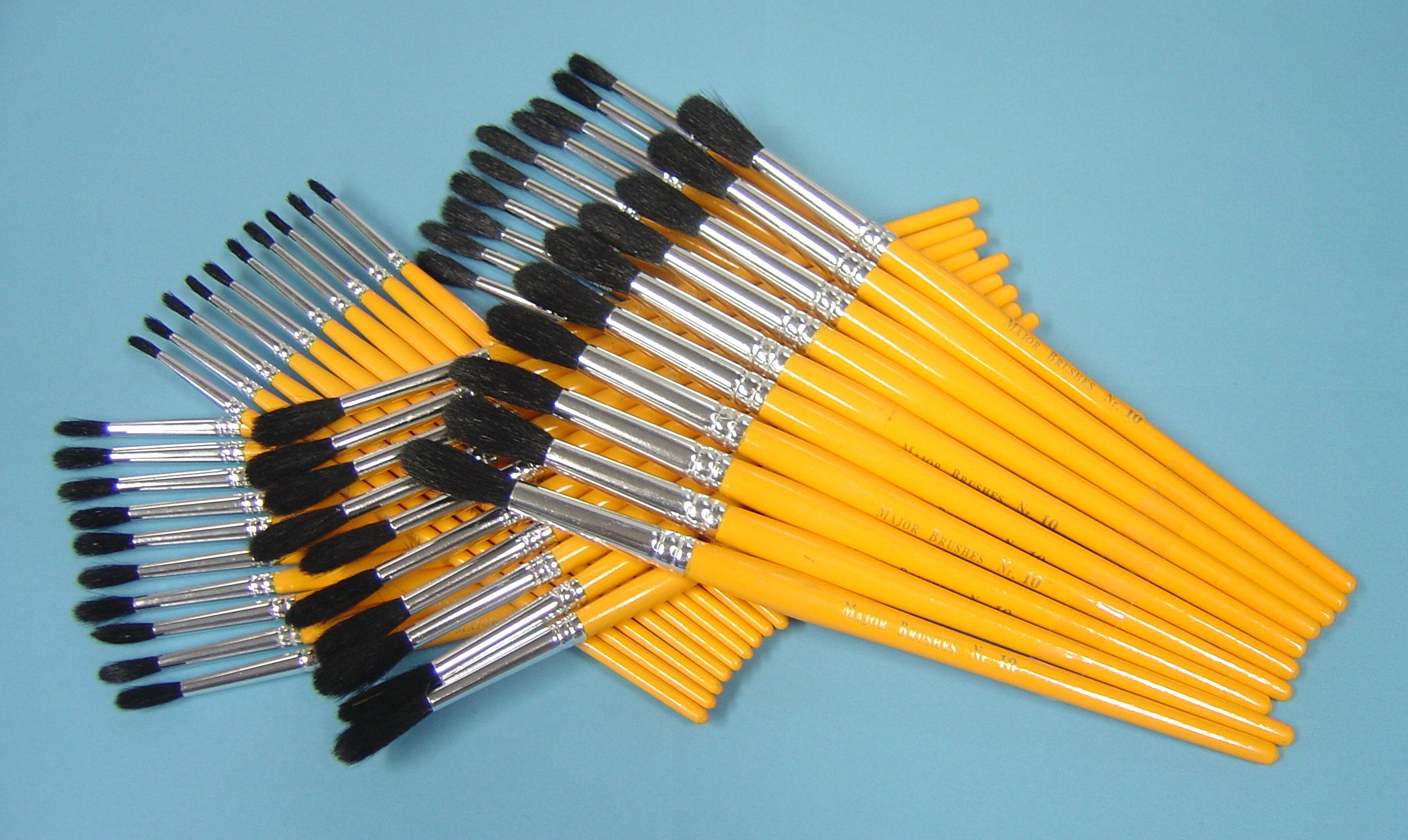 Major Brushes Pony Hair Watercolour Brushes - Pack Of 50