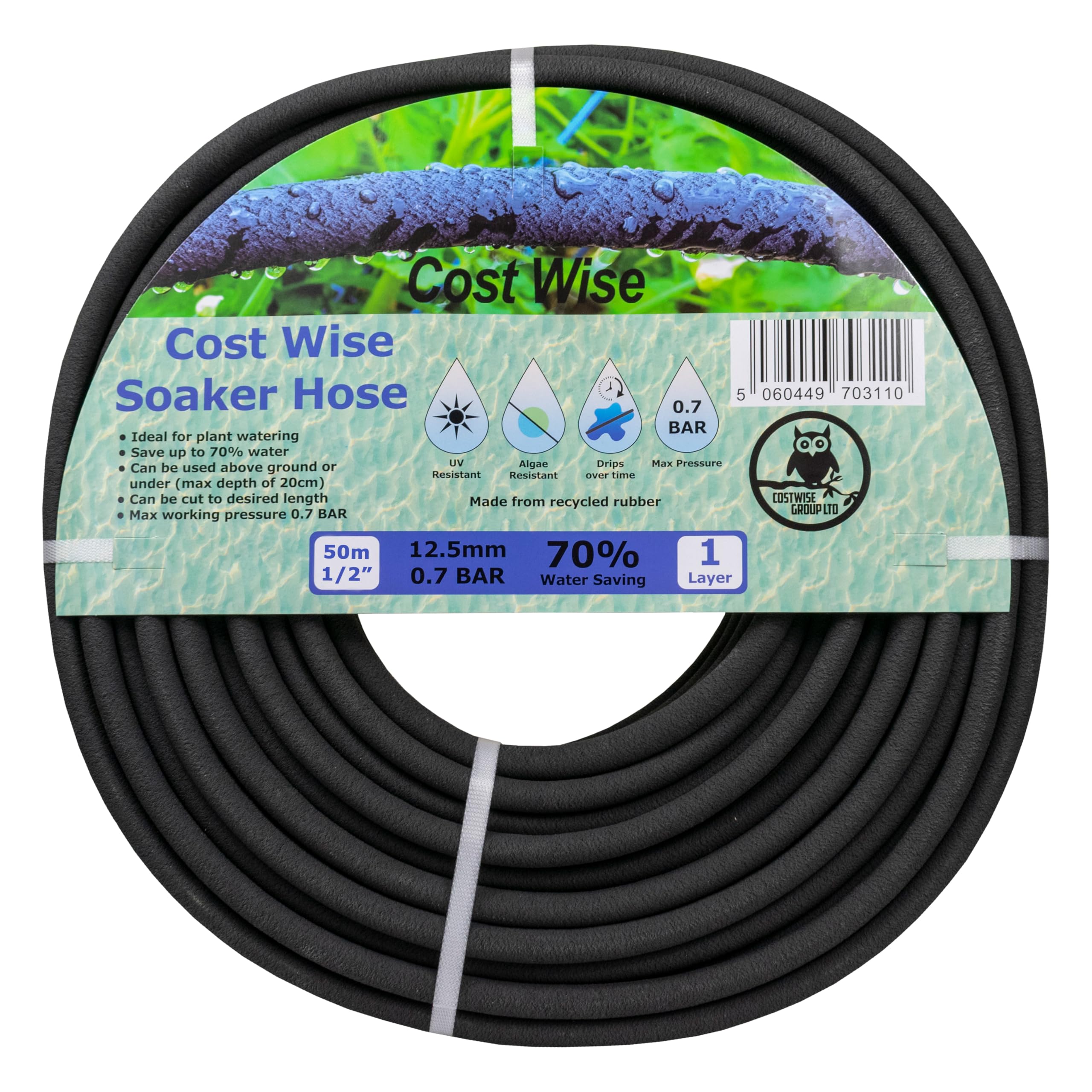 Porous Pipe Garden Automatic Watering Dripping Irrigation,30m,50m100m or200m Coil,Low Water Use Seep Hose (50m) โ image 1
