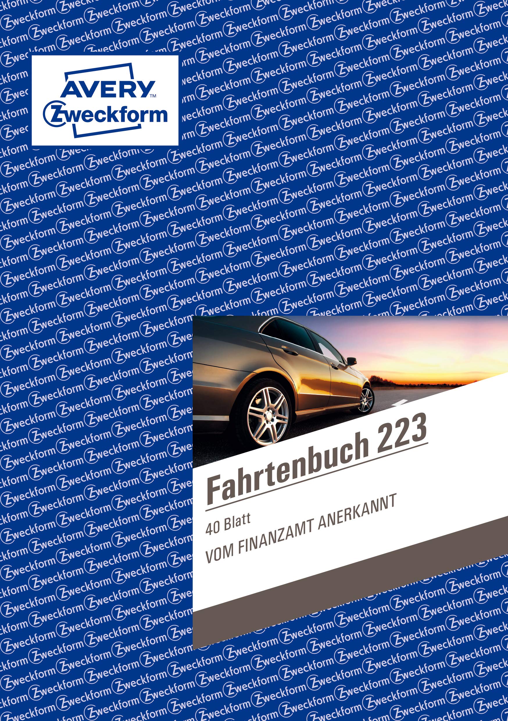AVERY Zweckform 223 Fahrtenbuch für PKW im 20er-Pack (vom Finanzamt anerkannt, A5, 80 Seiten insgesamt 858 Fahrten, für Deutschland und Österreich zur Abgrenzung privater/geschäftlicher Fahrten)