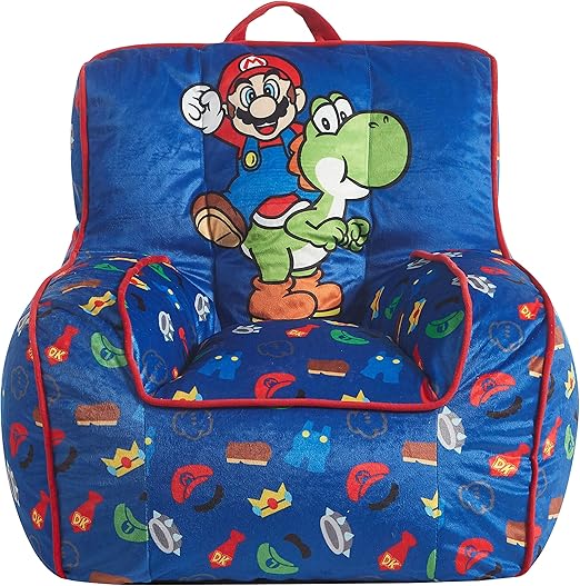 Idea Nuova Nintendo Super Mario Kids Mink Plush Bean Bag