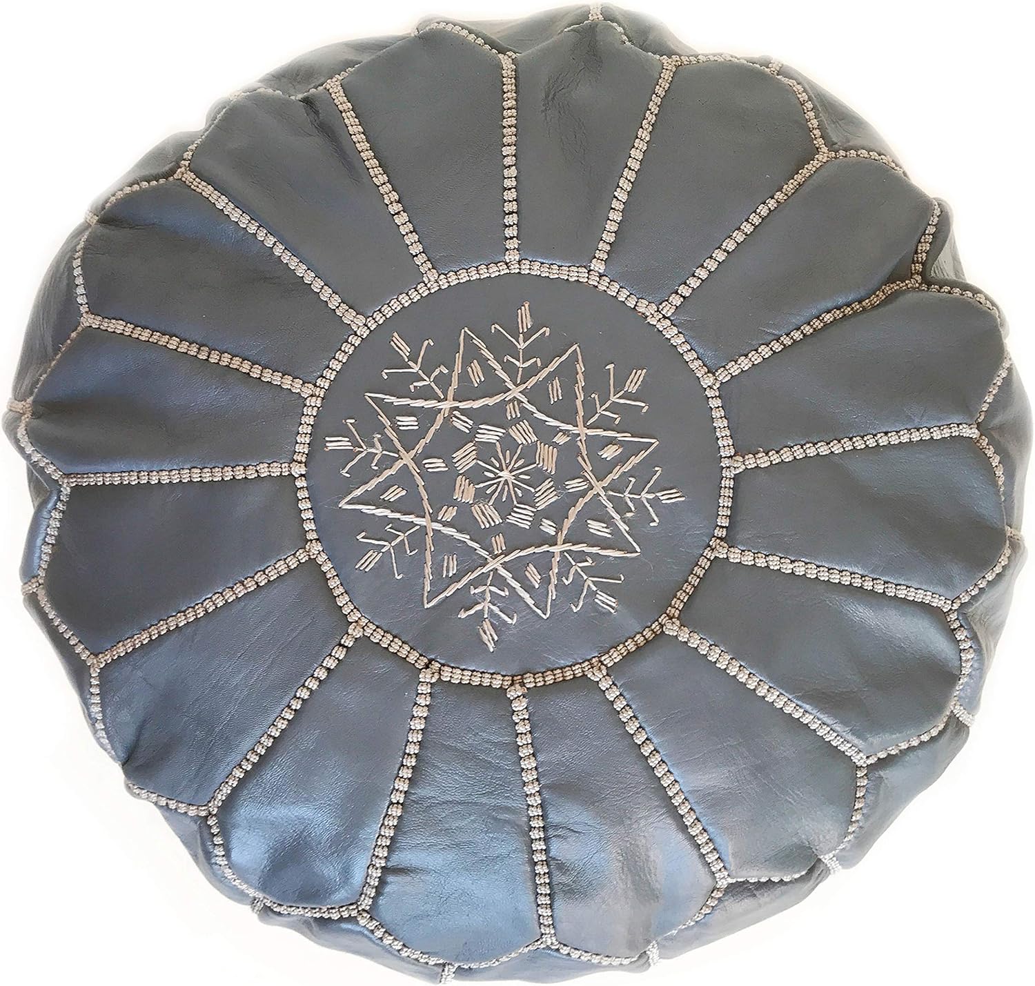 kechart Moroccan Pouffe, Moroccan Leather, Moroccan Pouf