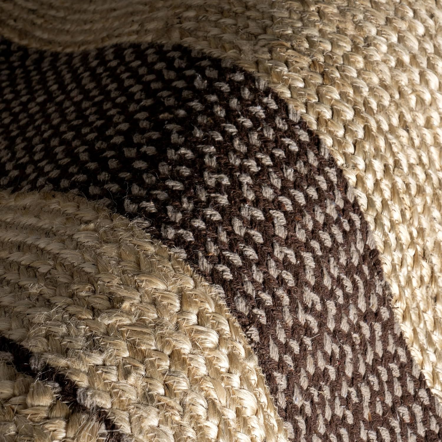 Rugs USA Cottage Oval Jute Area Rug, Oval 9'6" x 13'6", Dark Brown