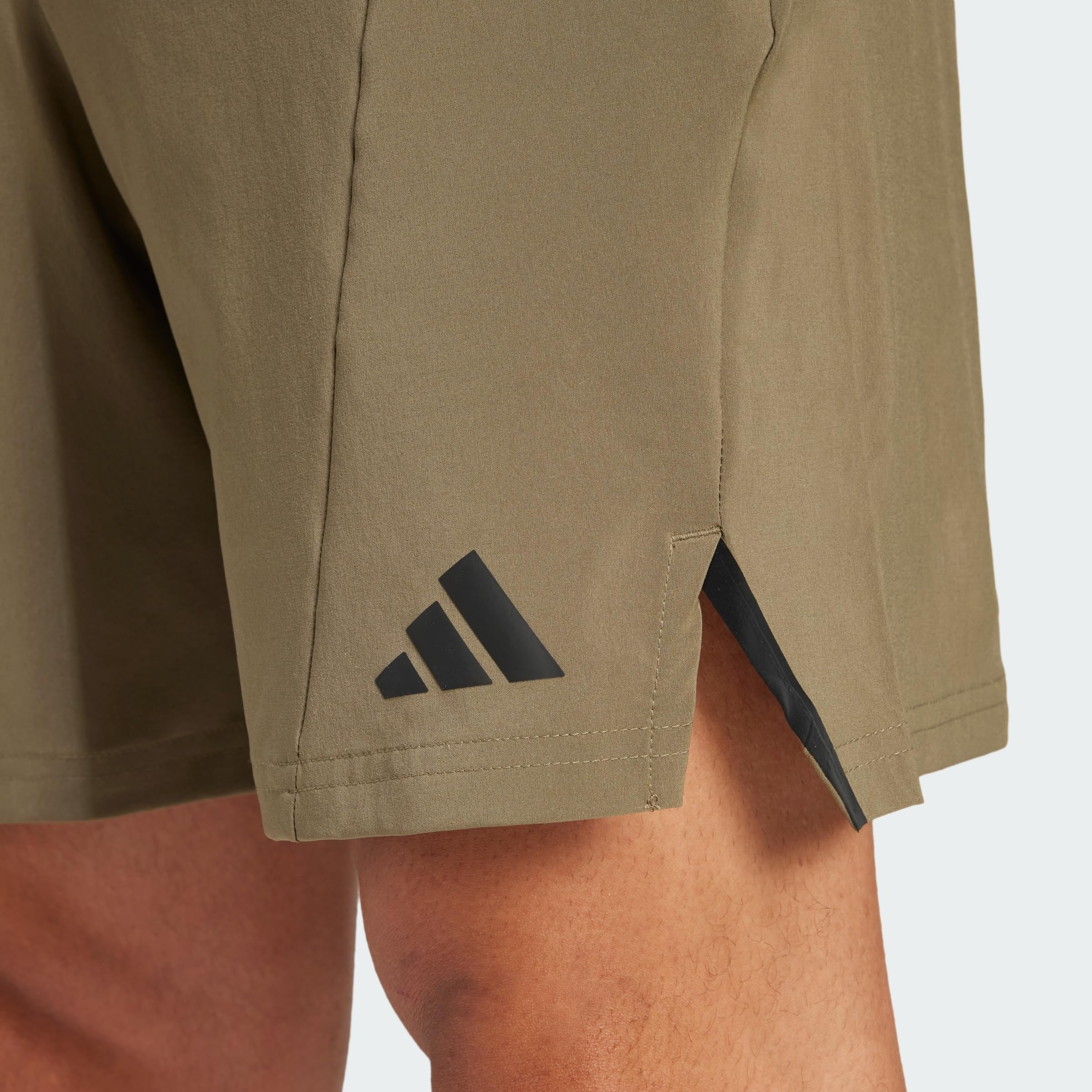 adidas Męskie spodenki treningowe przeznaczone do treningu, oliwkowa Strata, L 18 cm