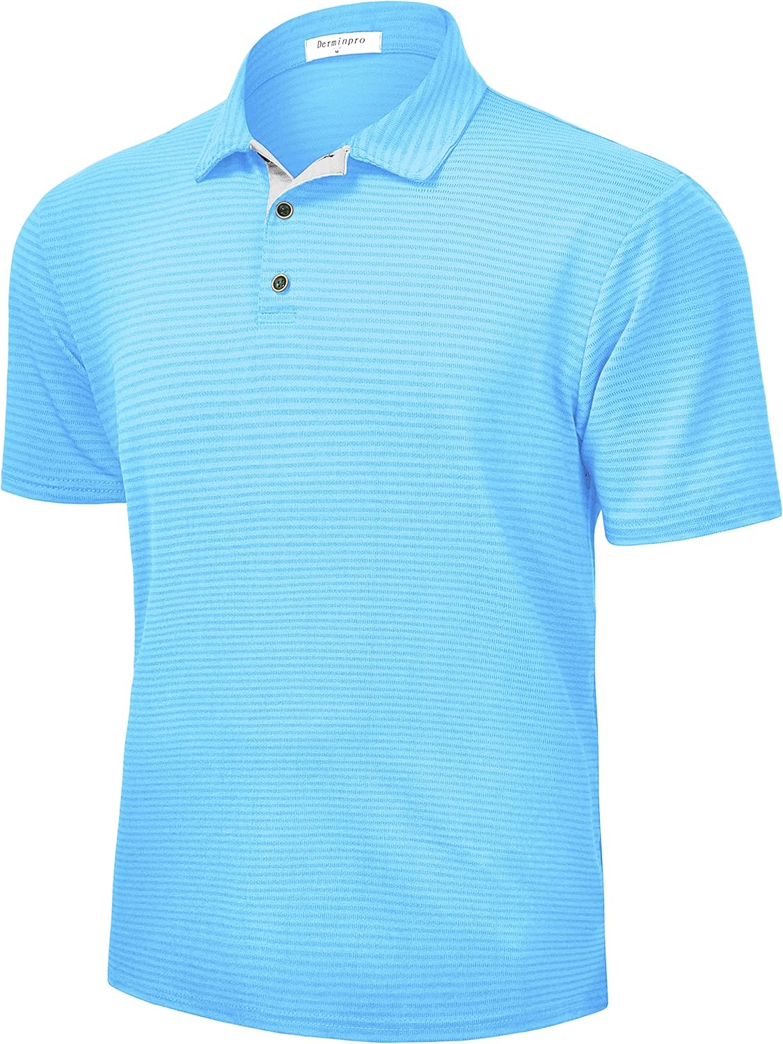 Derminpro Men's Lightweight Golf Polo Shirts Short/Long Sleeve Quick Dry Performance T-Shirts