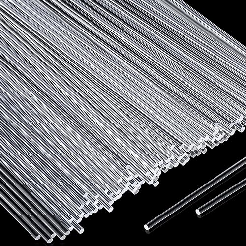 Zopeal 200 Pcs Acrylic Lollipop Sticks 12 x 0.12 Inches Clear