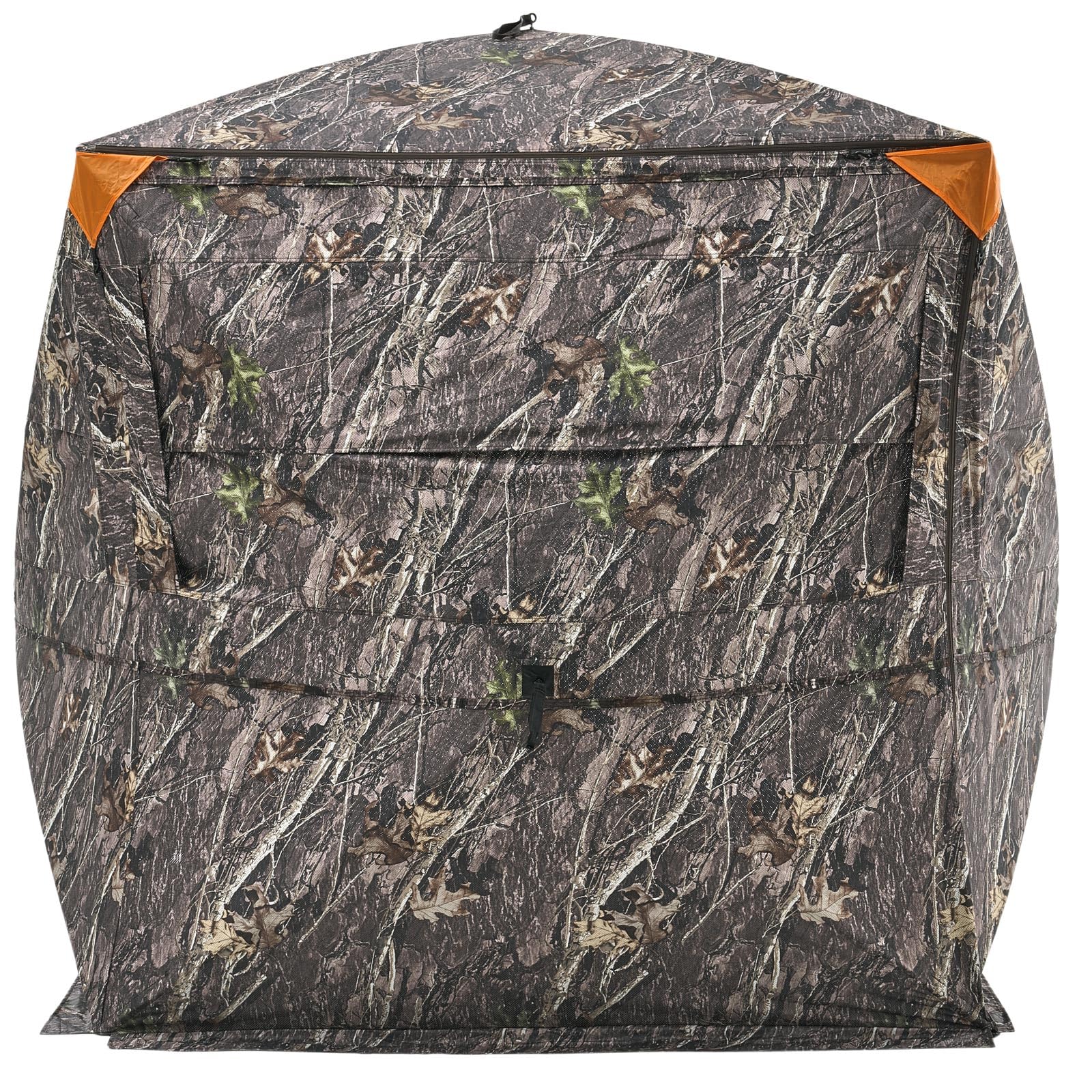 VEVOR Caccia, Tenda Termica per 2 a 3 Persone con Sedia a Tre Gambe Borsa per Il Trasporto, Mimetica Portatile, Riparo Nascosto Resistente con Porta e Finestra con Cerniera Unisex Adulto