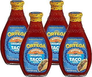 Ortega Taco Sauce, Medium, 16 oz (Pack of 4)