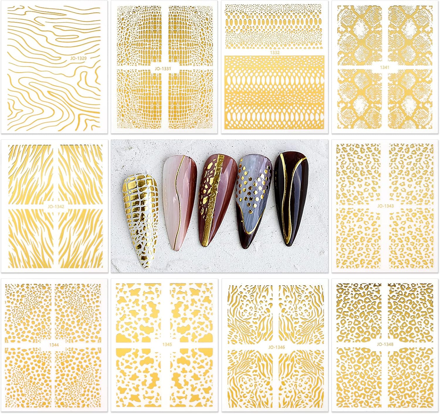 Stickers Nail Art – Motif Plumes Coiffe Indienne – Autocollants Pour Ongles – Neuf Sous Blister