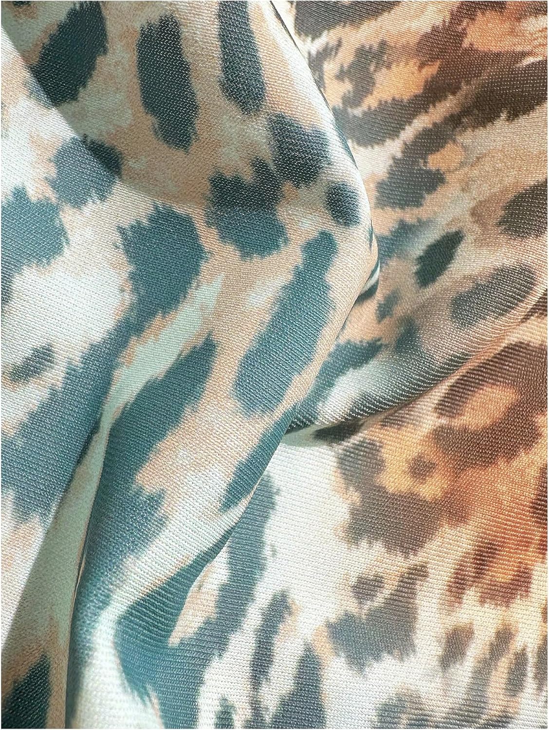 OYOANGLE Women's Plus Size Swimsuits 2 Piece Leopard V Wire Bikini Set Cut Out Bathing Suits - Image 2