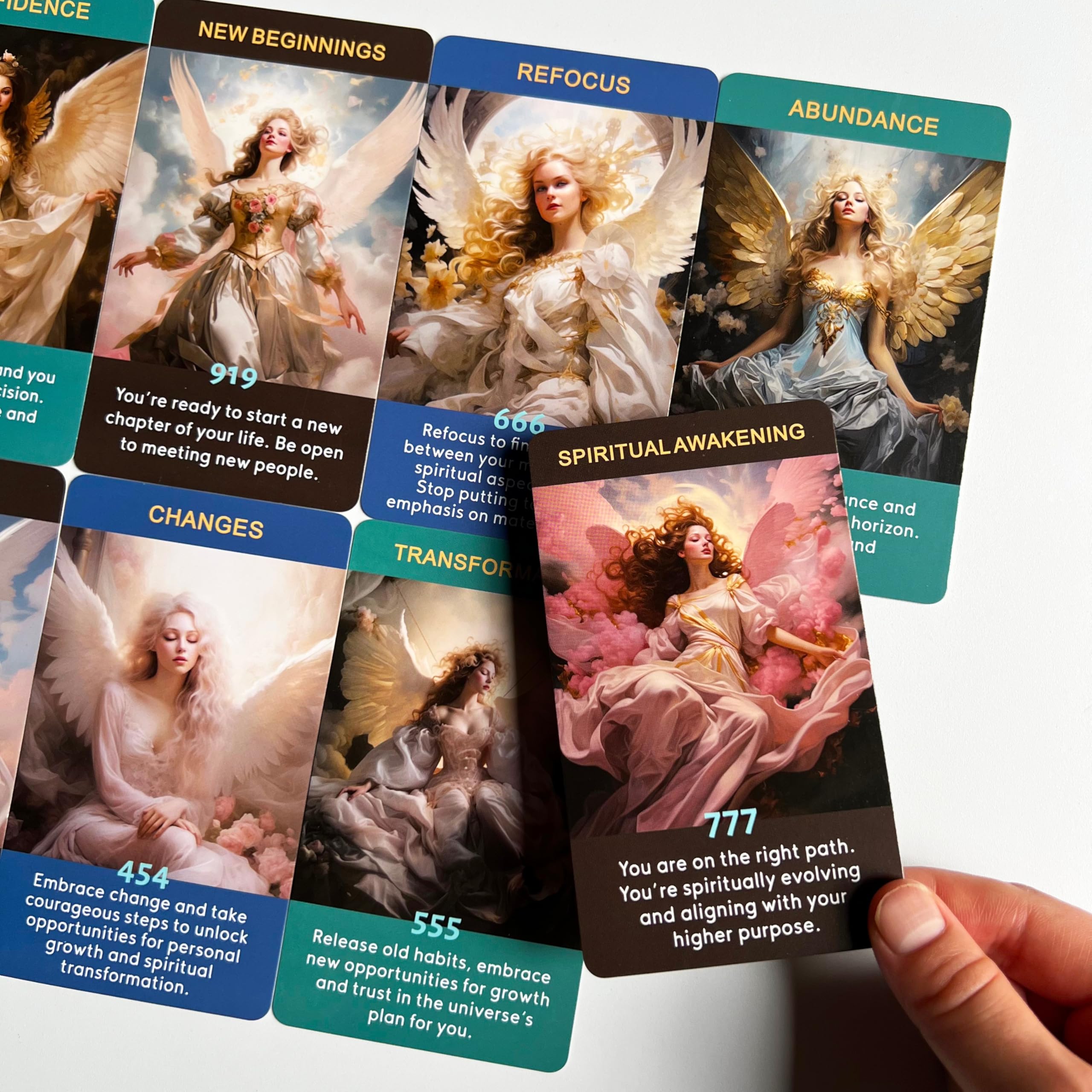 Qcsdckot New Edition, Angel Numbers Oracle Cards, Oracle Cards for Beginners, Tell You How to Live Your Life The Best Way