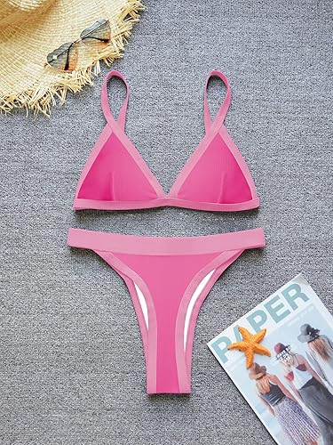 Miniatura 4 de swimall - Conjunto de Bikini Triangular para Mujer Sexy Brasileño Deportivo de Dos Piezas Traje de Baño Lindo