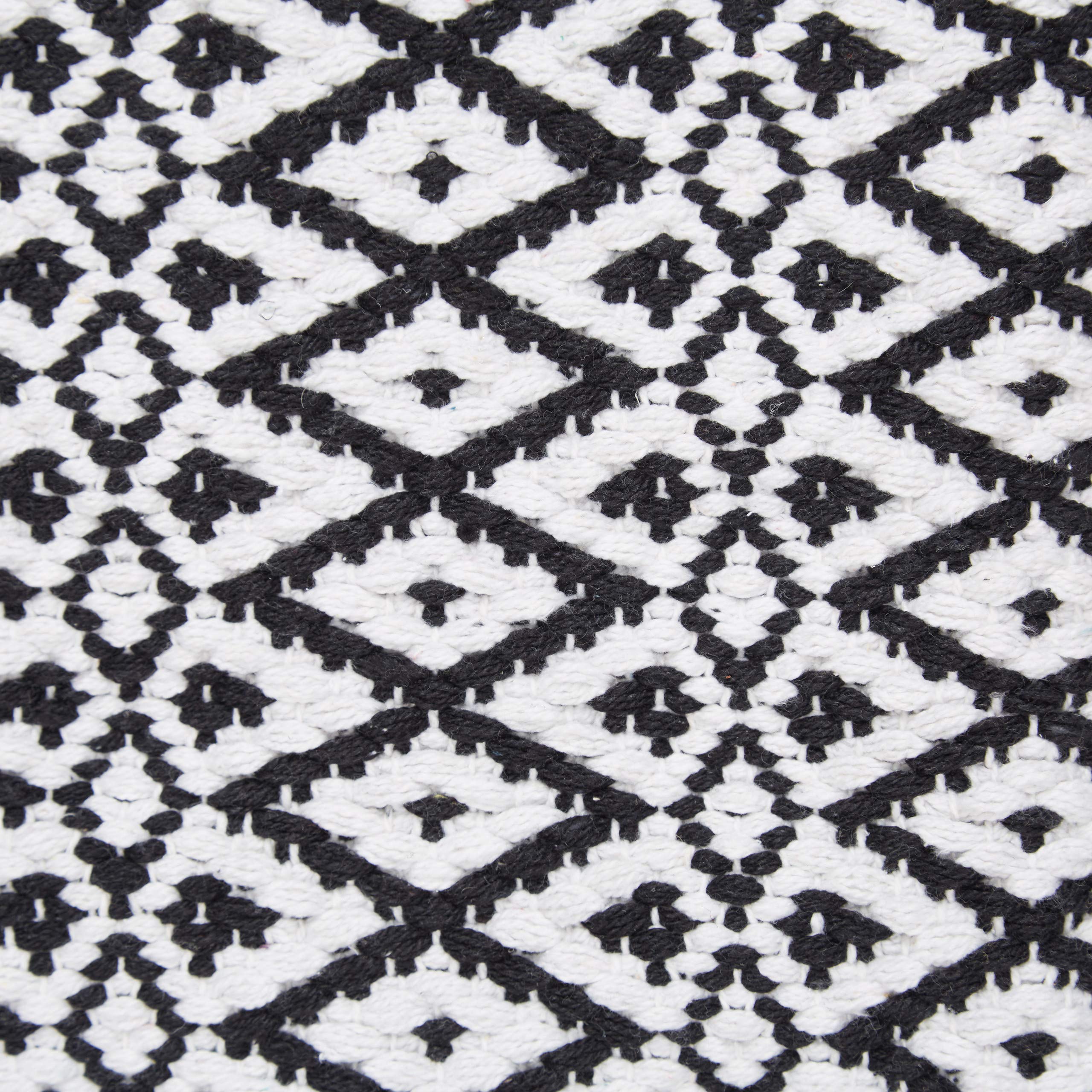 Relaxdays Tappeto Cotone 70x140 Cm ~ Passatoia Rombi Beige/Rosso ~ Antiscivolo Per Pavimento Riscaldato - 2