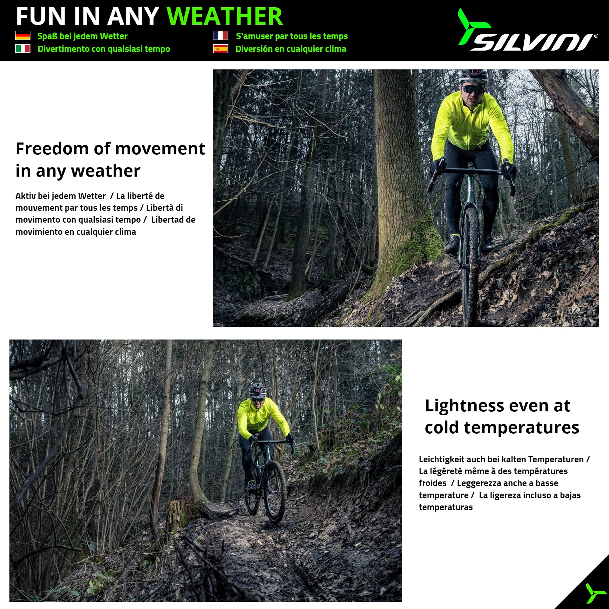 SILVINI Parina lekka, wodoszczelna kurtka rowerowa, męska, wodoszczelna, oddychająca, wodoszczelna, oddychająca, MTB, męska, wiatrówka, rower męski