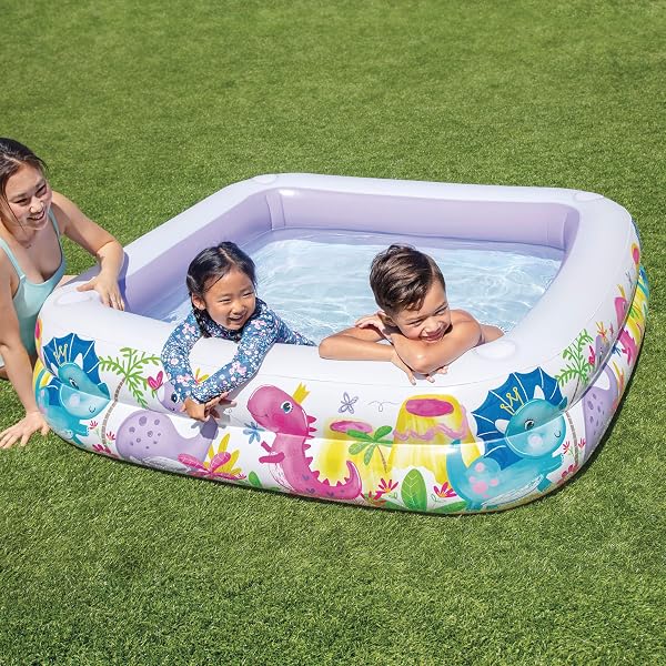 Intex 57470NP - Piscina Gonfiabile Acquario con Tettoia Removibile, Vinile, Multicolore, 157x157x122 cm - 5