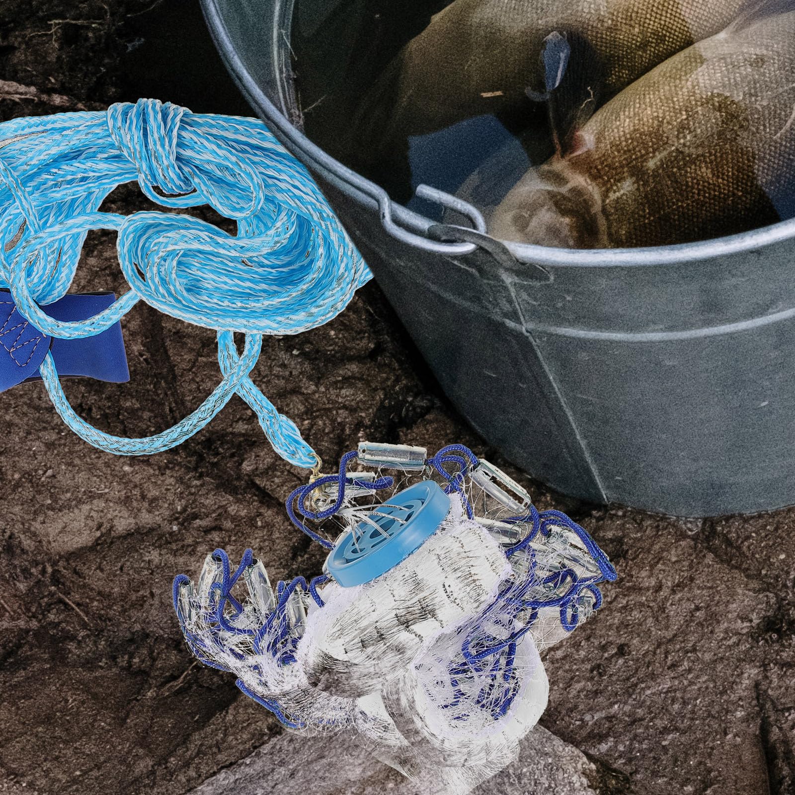 Veemoon Red para Lanzar Redes de Pesca para Cebo Cierre Fuerte y Material de Línea y Metal Adecuado para Pesca al Aire Libre