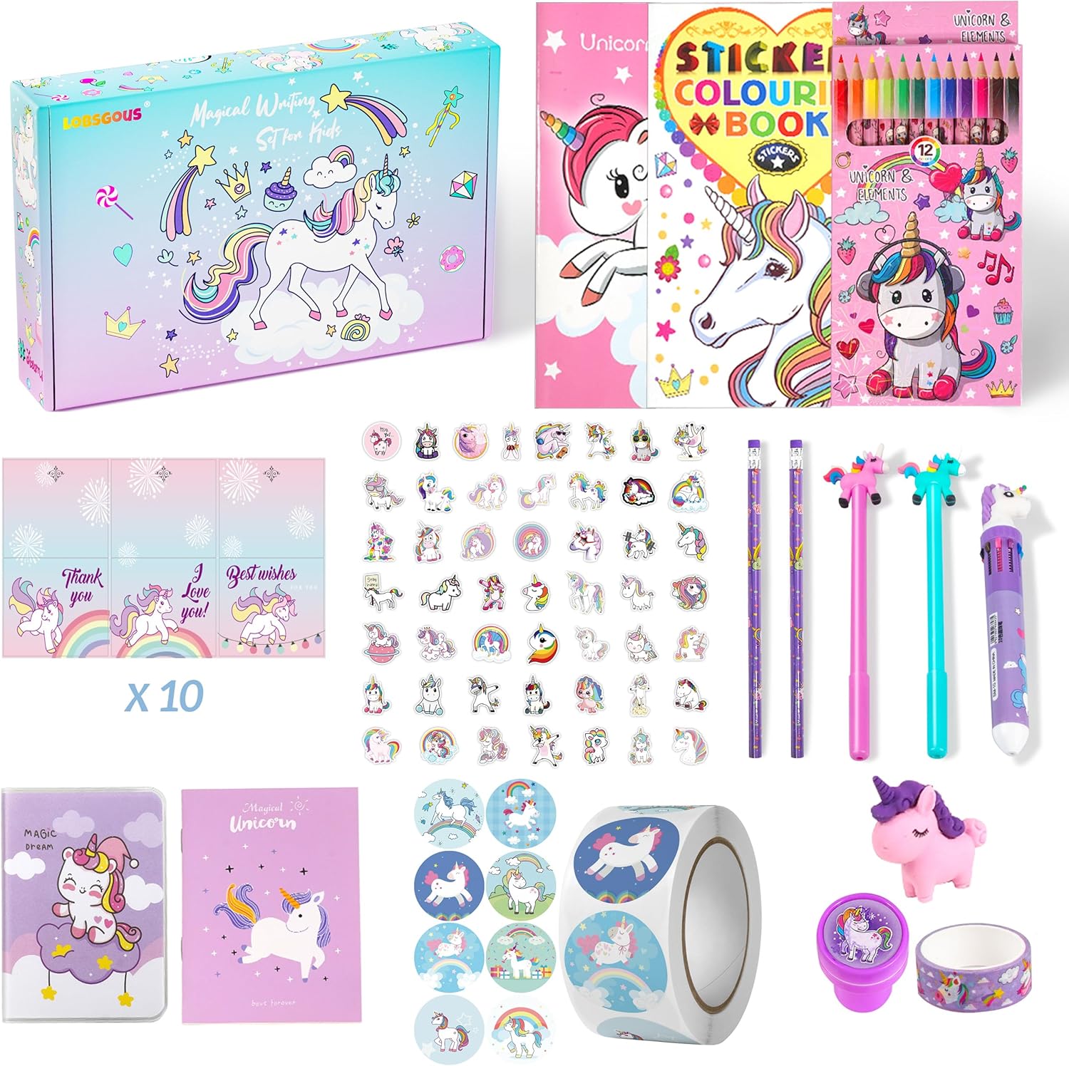 Unicorns Gifts for Girls – Cute School Supplies Set – 48 Pcs Kawaii Stationary Set – Stationary Letter Writing Kit – Best Birthday Gift for 6 7 8 9 10 11 12 Teen Girl Unicorns Gifts for Girls – Cute School Supplies Set – 48 Pcs Kawaii Stationary Set – Stationary Letter Writing Kit – Best Birthday Gift for 6 7 8 9 10 11 12 Teen Girl