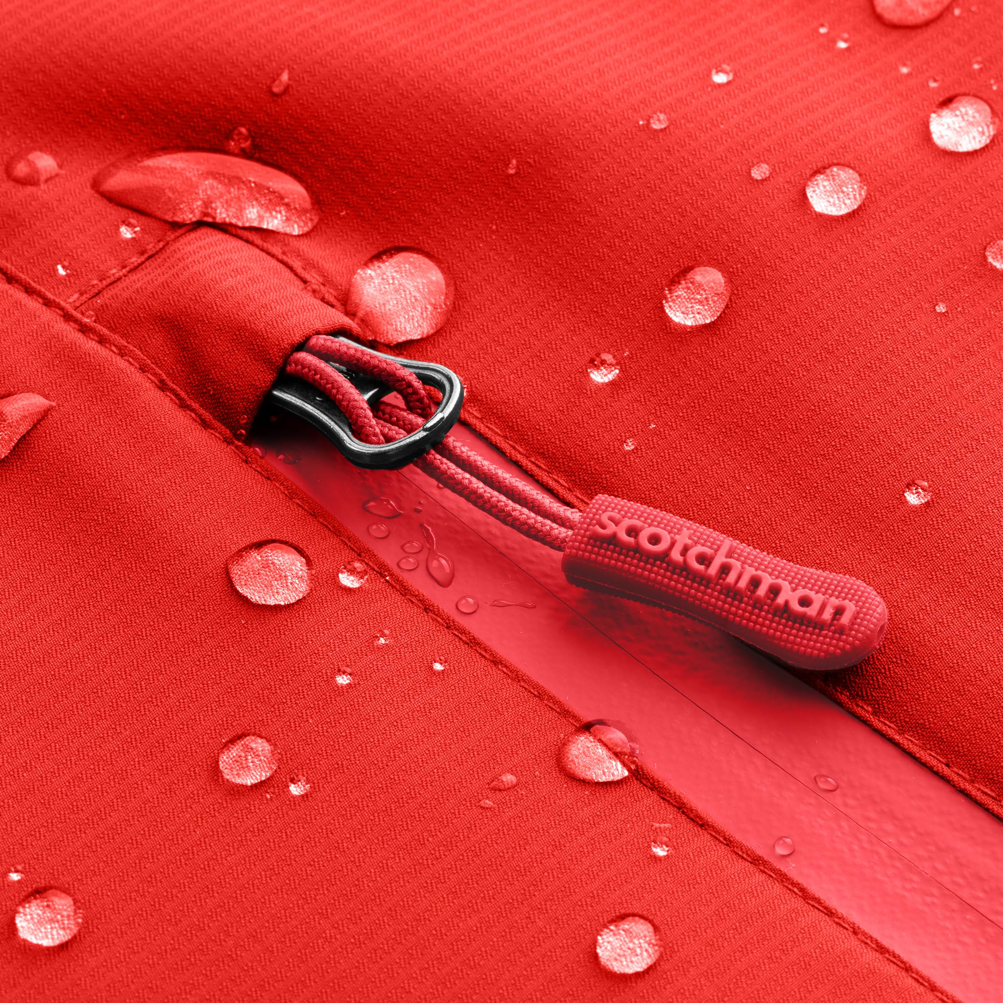 The ScotchMan Veste de pluie imperméable coupe-vent ultra légère pour homme et femme Coutures zippées soudées