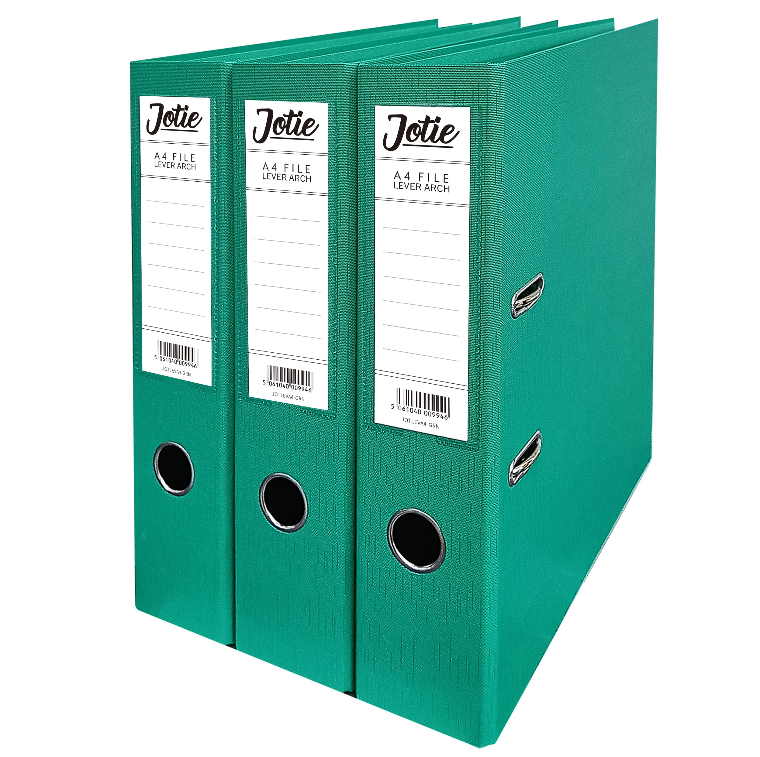 Set of 3 Green A4 Lever Arch Files for Paperwork A4 Folders with 70mm Spine, Thumb Ring & Elegant Anti-Spill Cover | Large Ring Binders | File Storage & Office Supplies