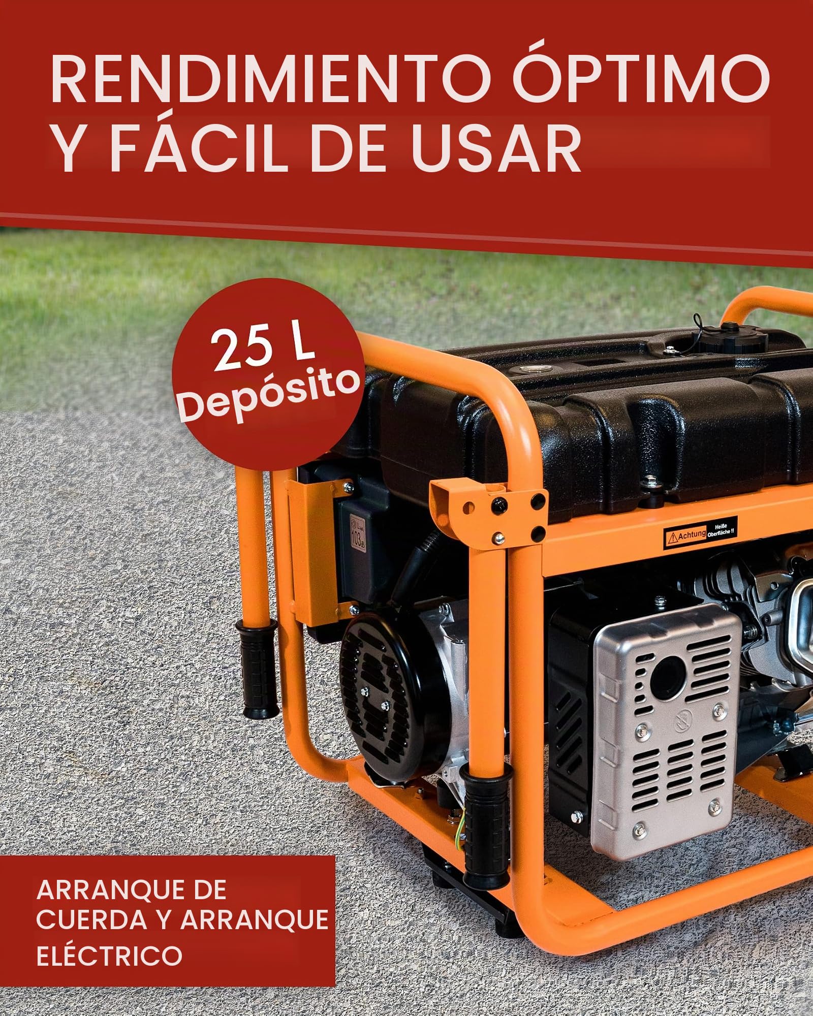 Generador de electricidad KnappWulf kw8300 de gasolina generador de electricidad trifásica 230 V + 400 V