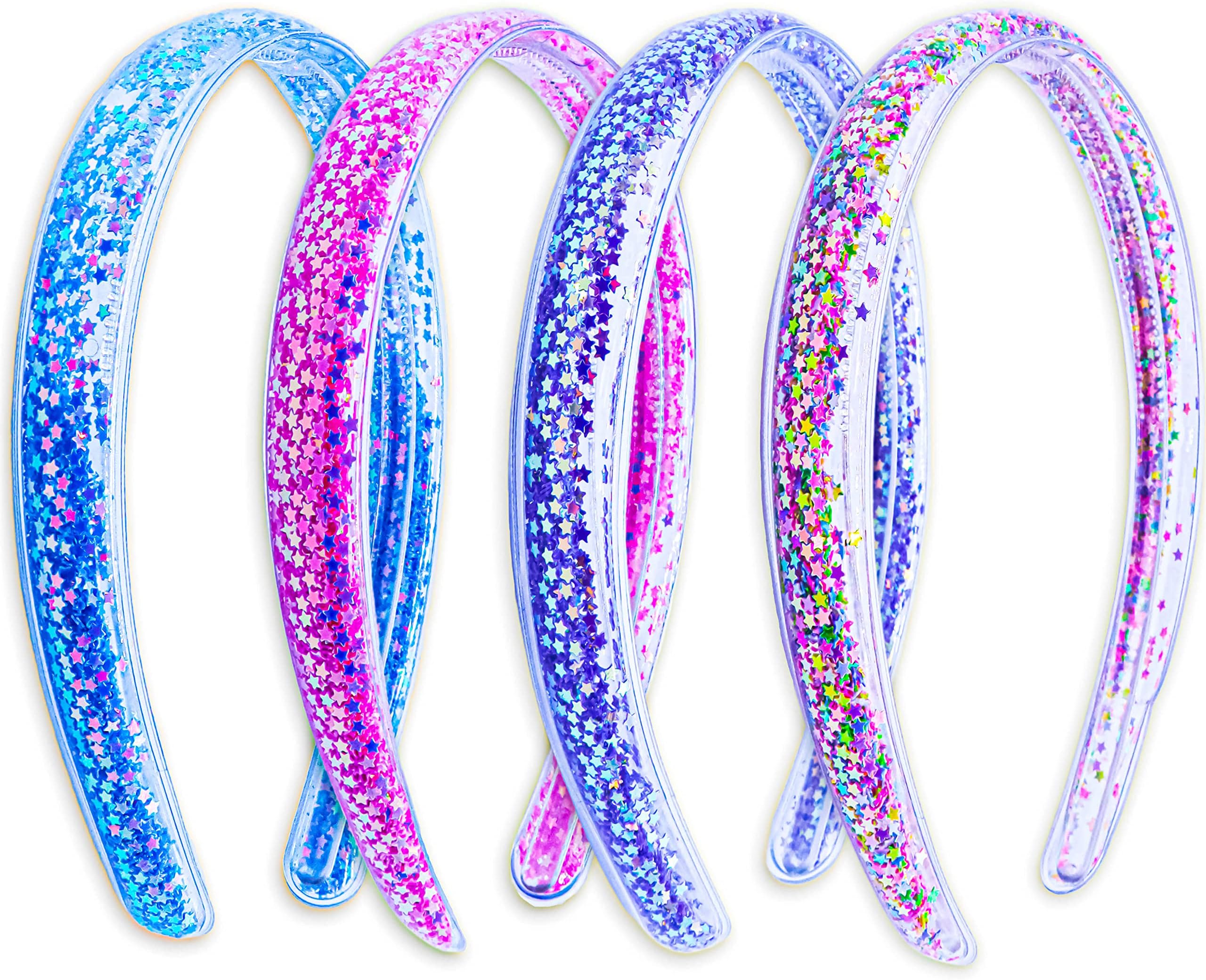 Chanaco Girls Headbands 5 Pcs Headbands for Girls Glitter