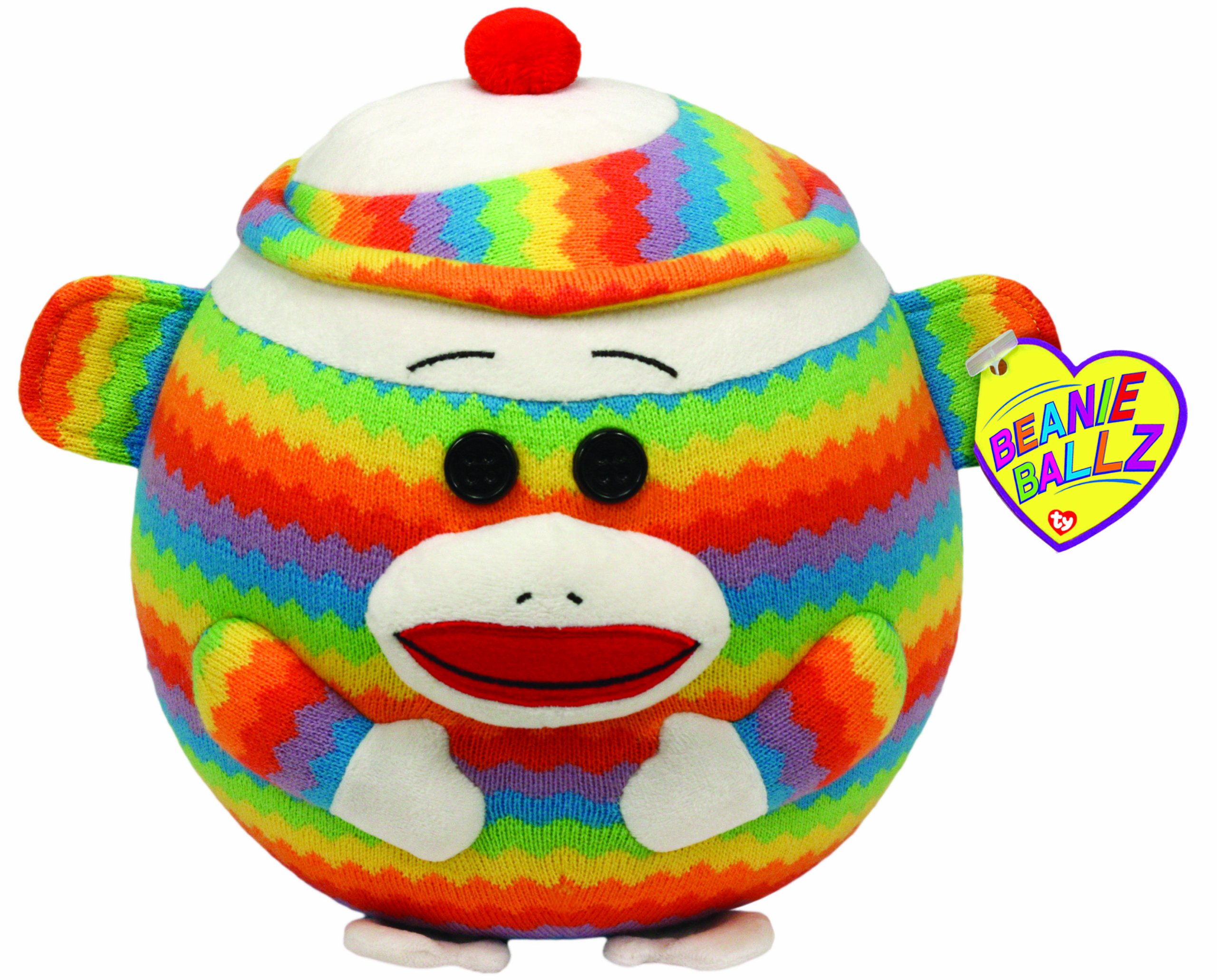 Ty Beanie Buddy Sock Monkey Rainbow kombinezon w kształcie kuli