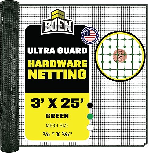 Miniatura 8 de BOEN Red de malla de plástico de 2 x 15 pies, color blanco, barrera de protección de árbol de conejos, ciervos y roedores, protección de cubierta,