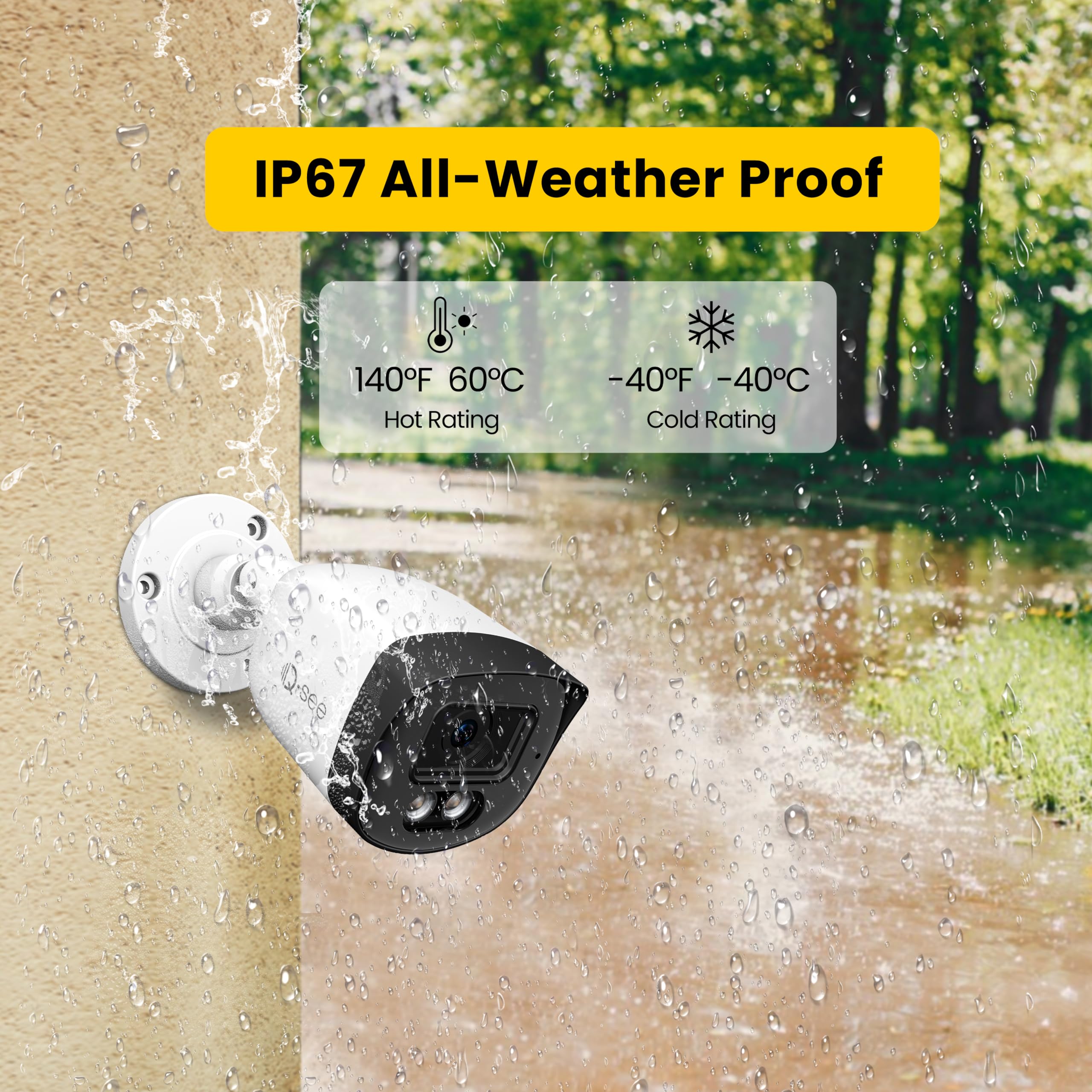 Qsee Security Camera System with Human Vehicle Detection and Color