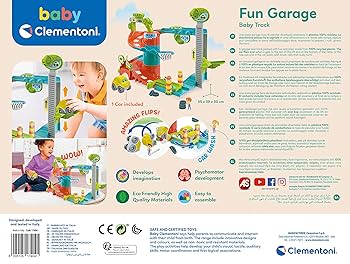 【メロンソーダ】have fun garage PLATE SET Clementoni - Fun Garage Baby Track zestaw do zabawy