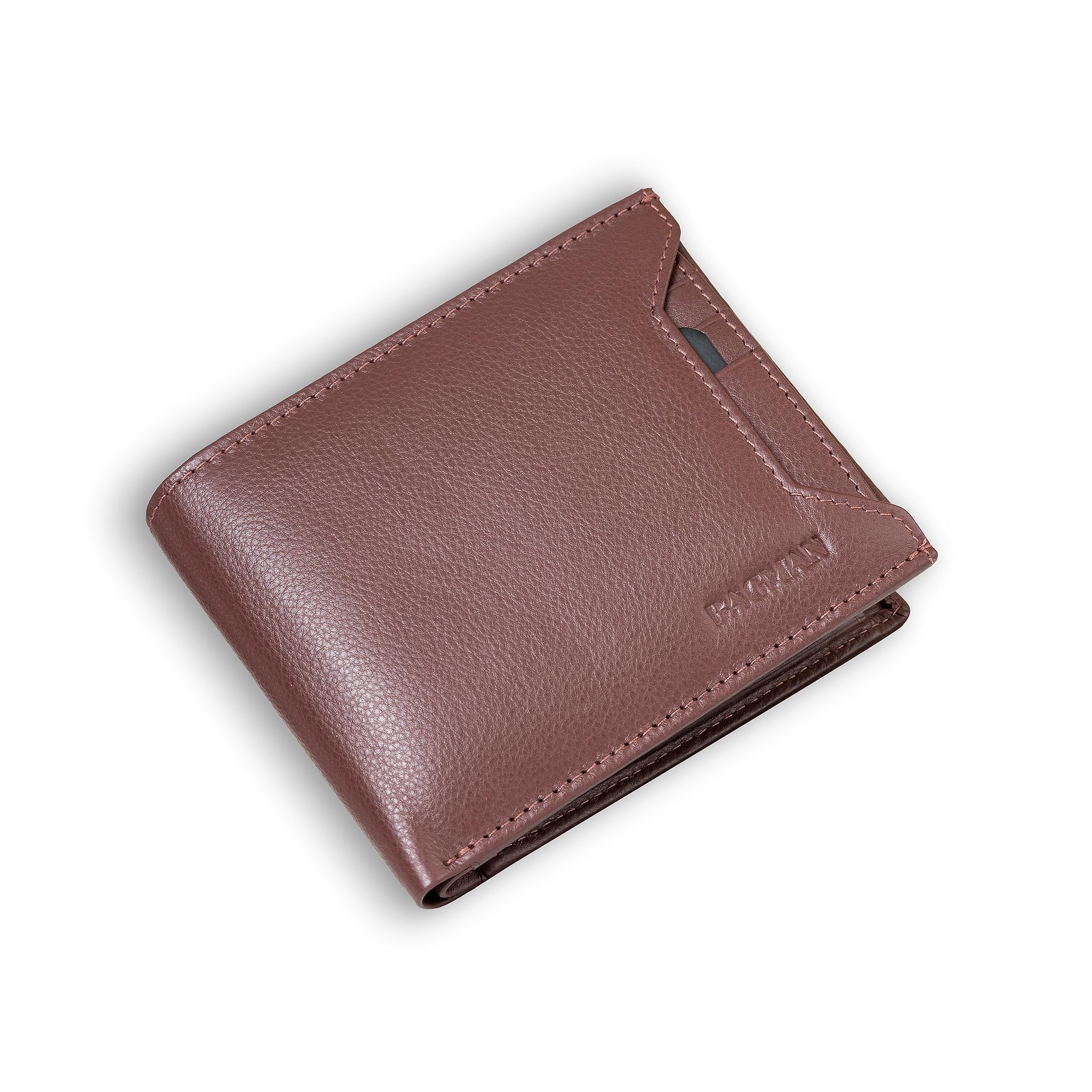 bagman Leather Wallet for Men (Contemporary, RED Wood)-picture-28