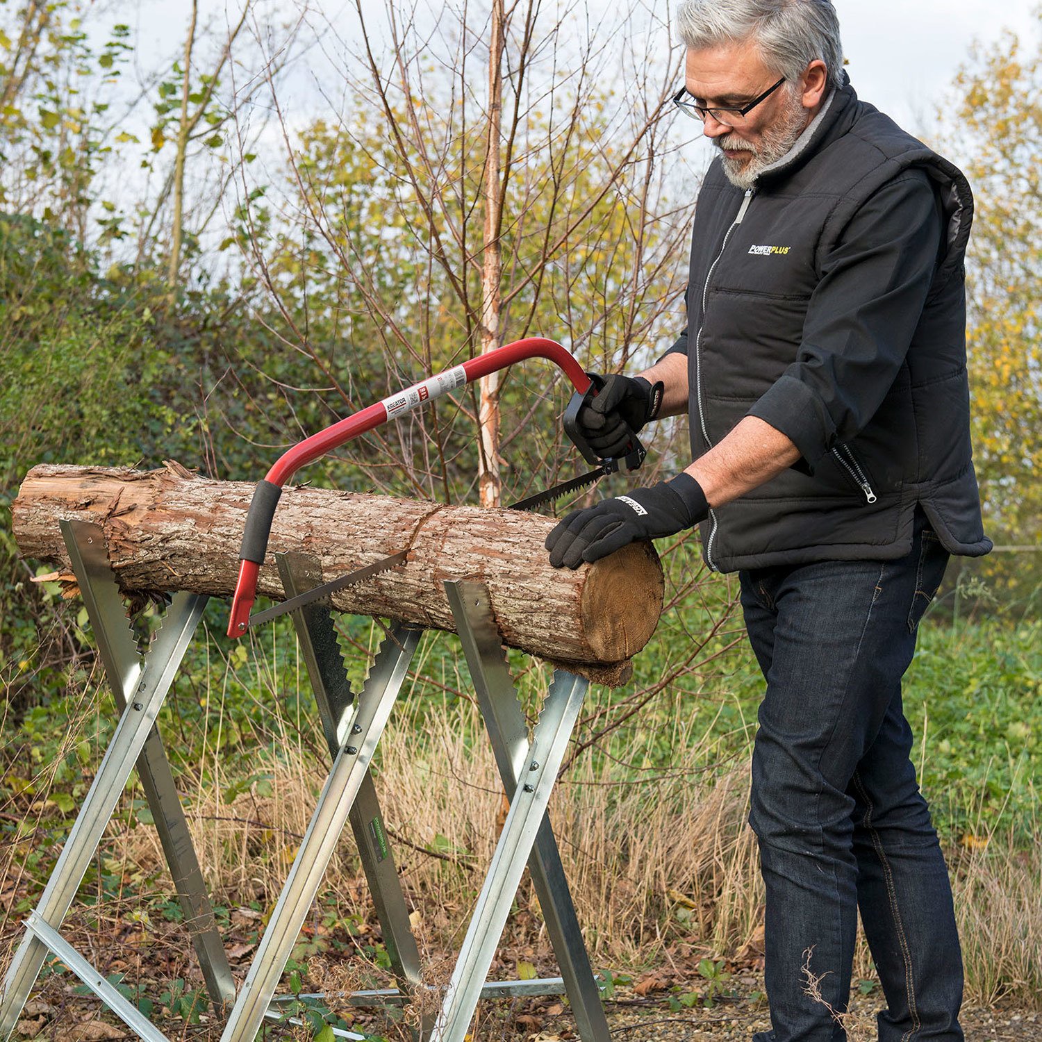 KREATOR KRTGR9201 - Caballete para serrar troncos