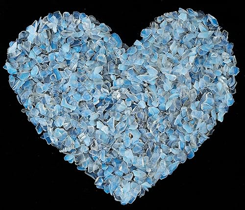 Crocon Chips de opalita triturada de 12 libra, piedra a granel, más de 1100 quilates, piezas de cuarzo natural, piedras preciosas de forma