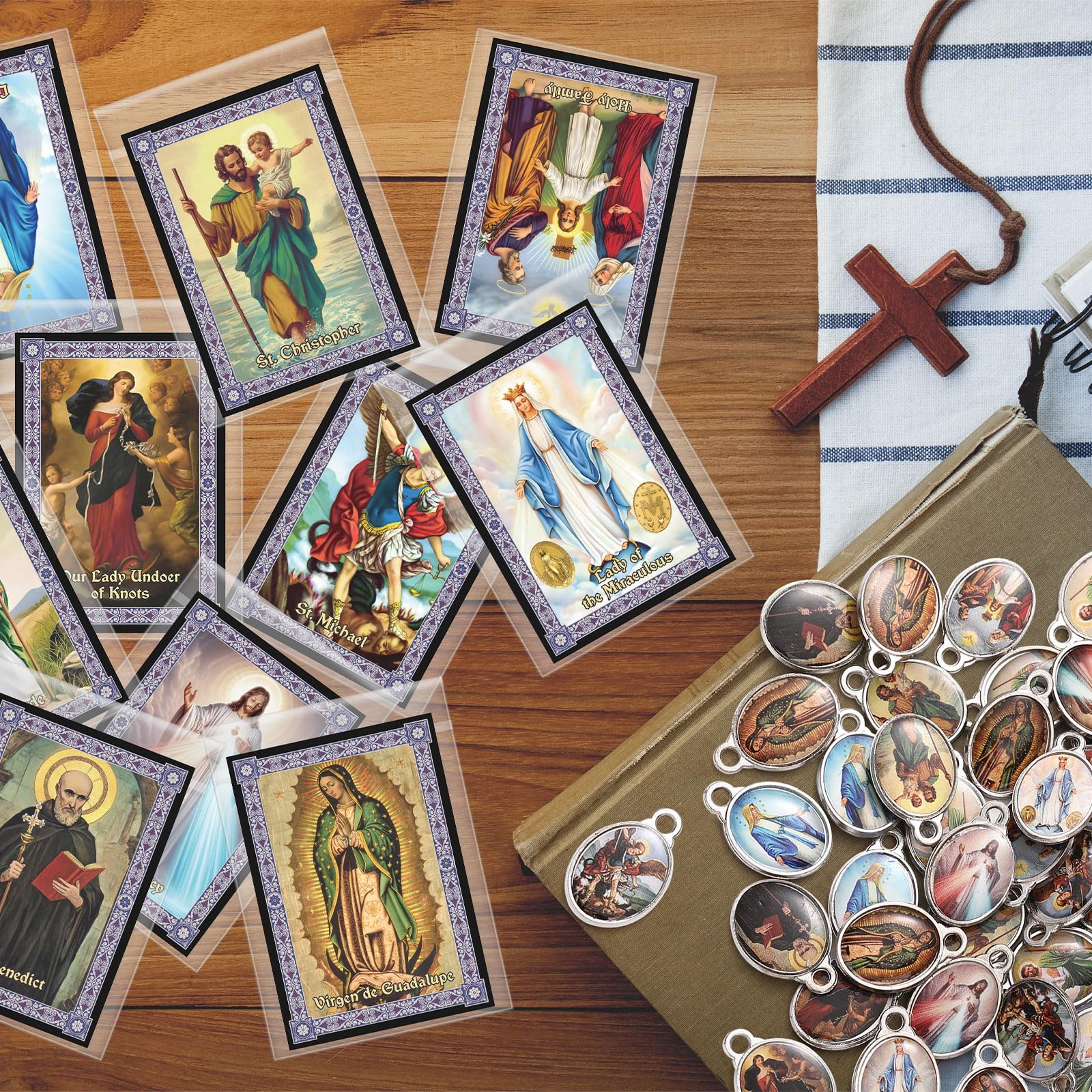 Amazon.com: Cunno 300 Pcs 100 Sets Catholic Prayer Cards  display picture 1