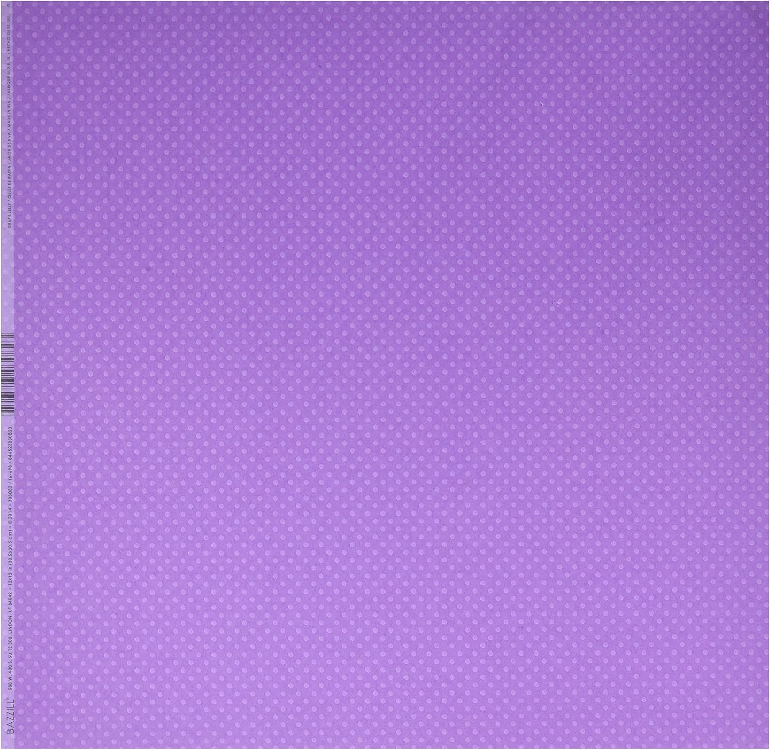 Bazzill Cardstock 12"X12"-Grape Jelly/Dotted Swiss 25 per Pack