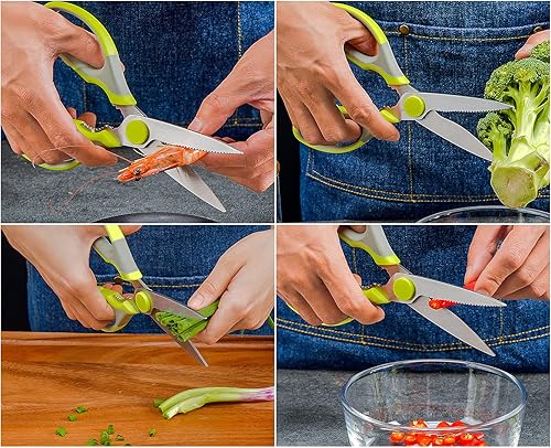 Miniatura 7 de Multifunción Tijeras de cocina, tijeras resistente por wellstar para carne de pollo pescado zacate aves de corral hoja de acero inoxidable de