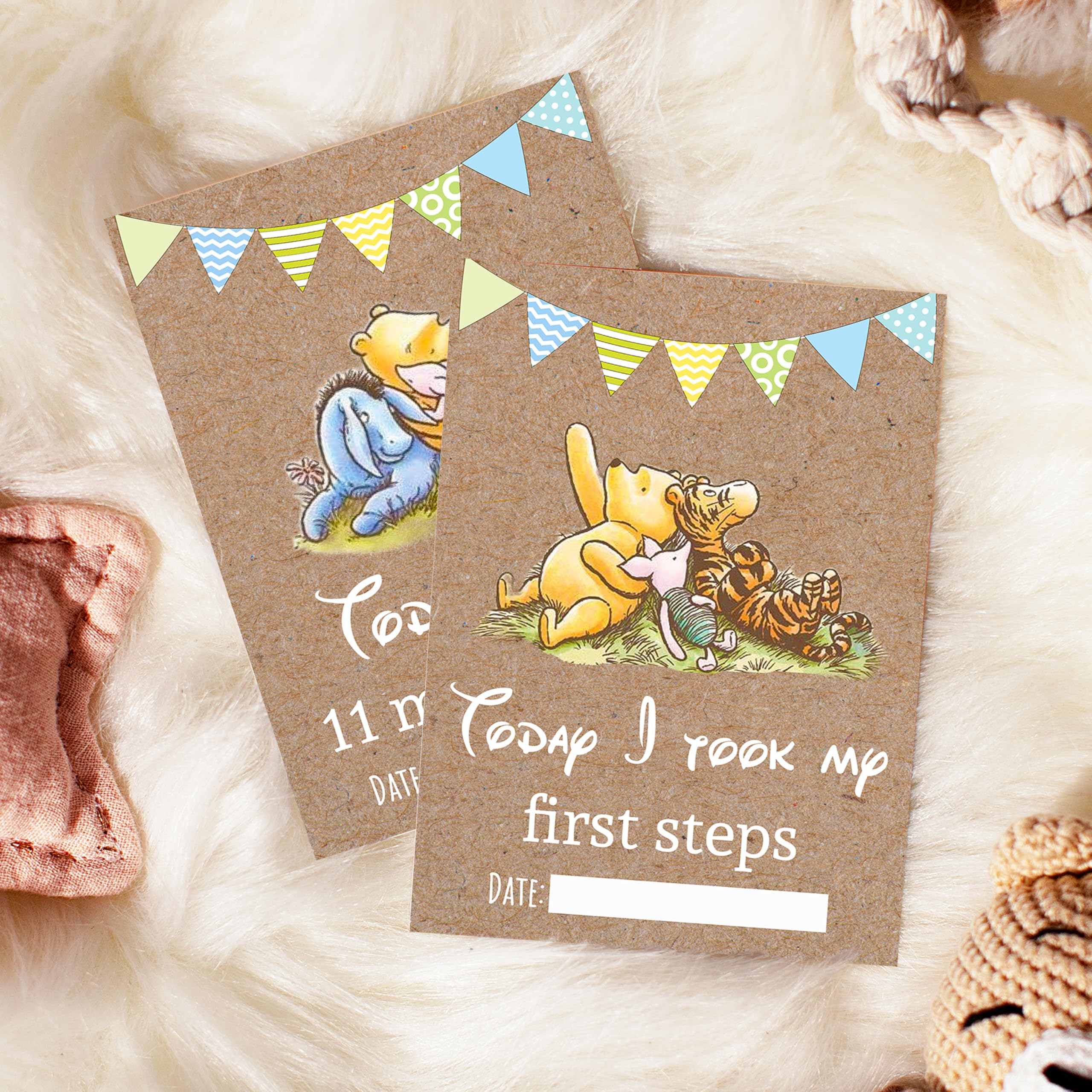 Baby Boy Gifts Newborn Blue Baby Bear Milestone Card: First Birthday ...