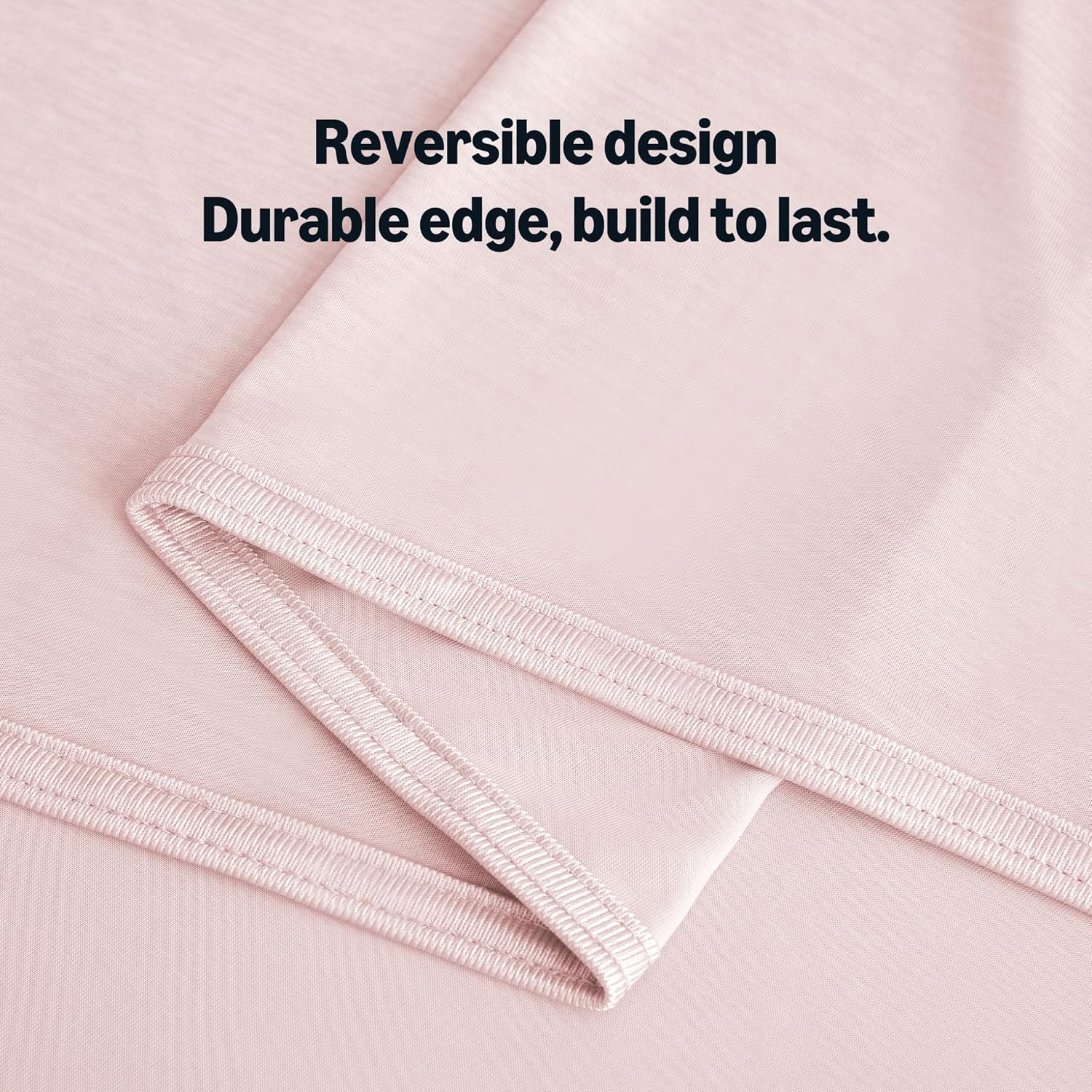 Amazon Basics Cooling Blanket for Hot Sleepers, Reversible Lightweight Thin Throw Blanket for Bed, Couch and Sofa, King (90" x 108"), Pink