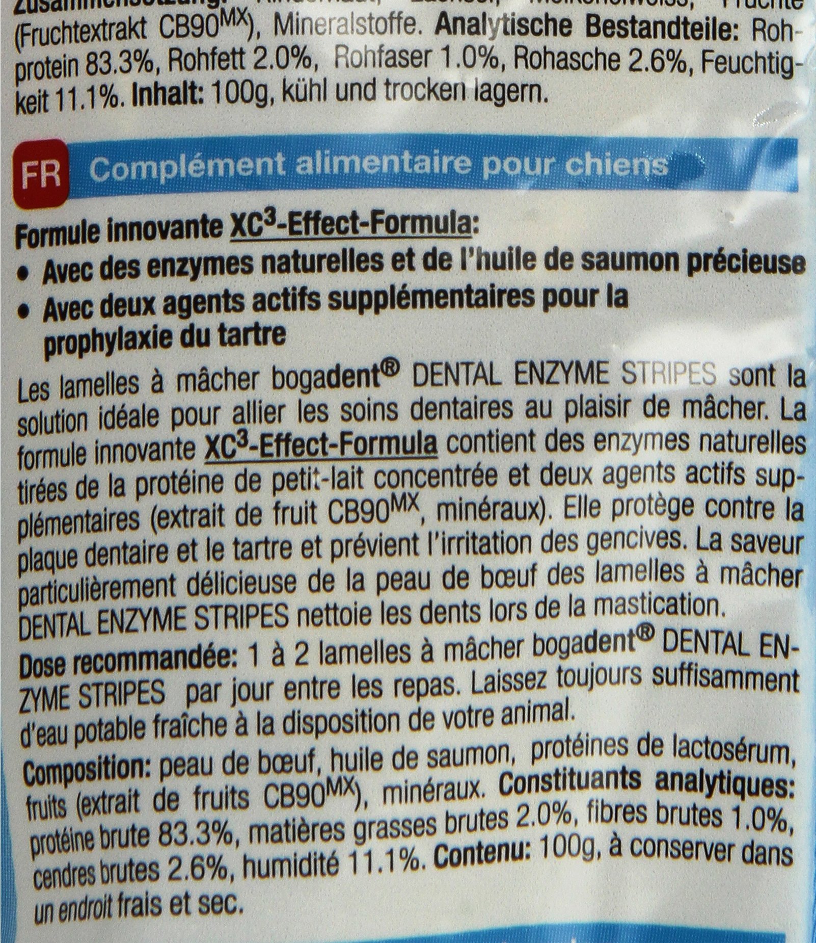 Bogadent dentali Stripes Enzimatici Mini per Cani 100 g