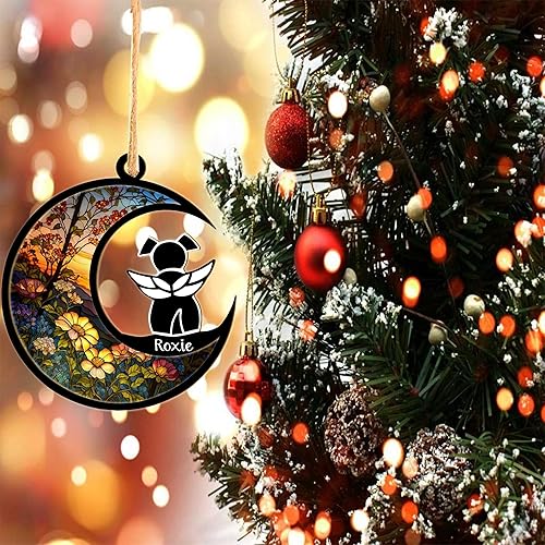 Miniatura 5 de LOVELYPOD Adorno de perro para bricolaje, regalos conmemorativos para los amantes de los perros, un perro negro con alas en la ventana, atrapasoles,