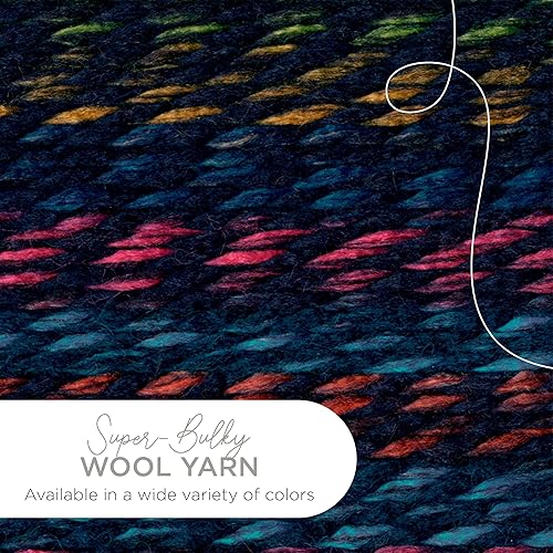 Vista 196 de Lion Brand Yarn Wool-Ease Thick & Quick Yarn - 318.2 ft, Graphite Grafito