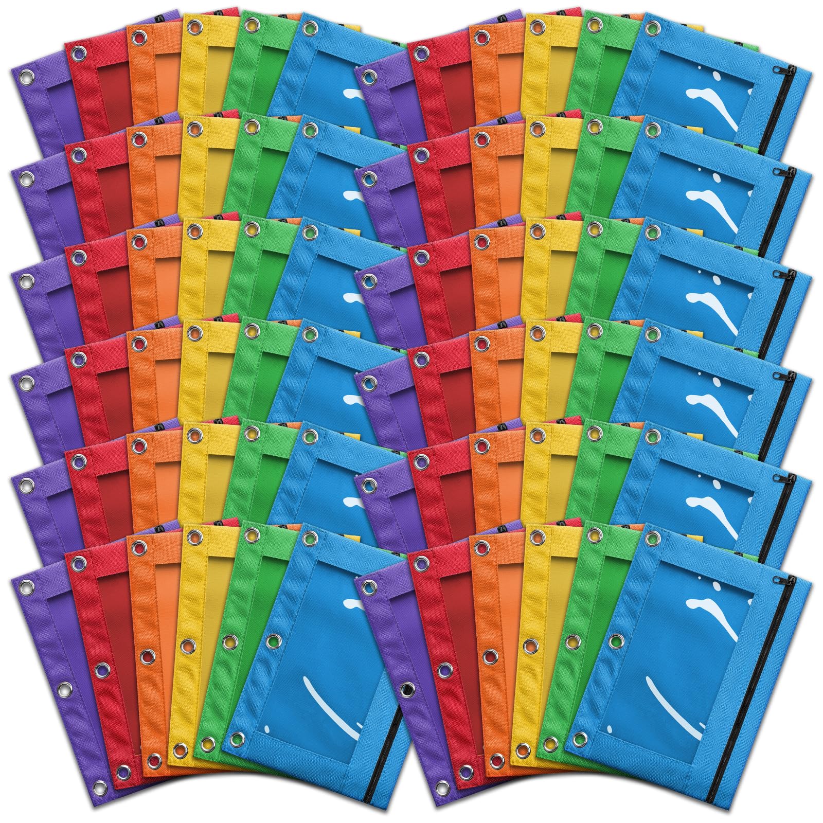 V-Opitos 72 Packs Pencil Pouch For 3 Ring Binder, Zimbabwe - View #6