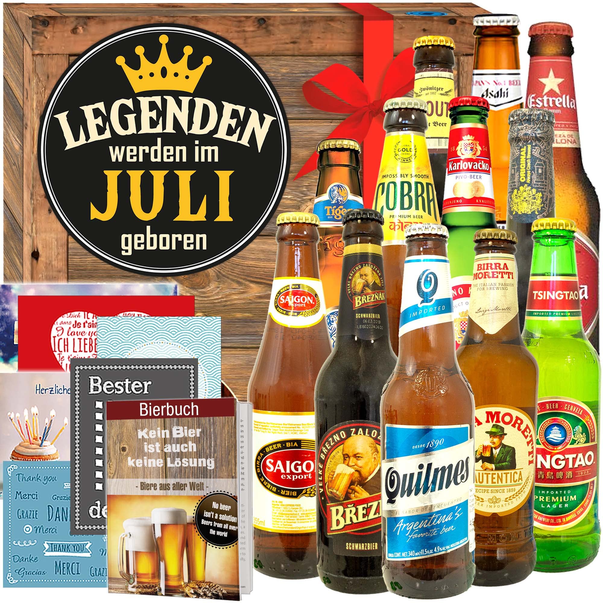 Legenden im Juli + 12 Biersorten Welt + Geschenkset Juli