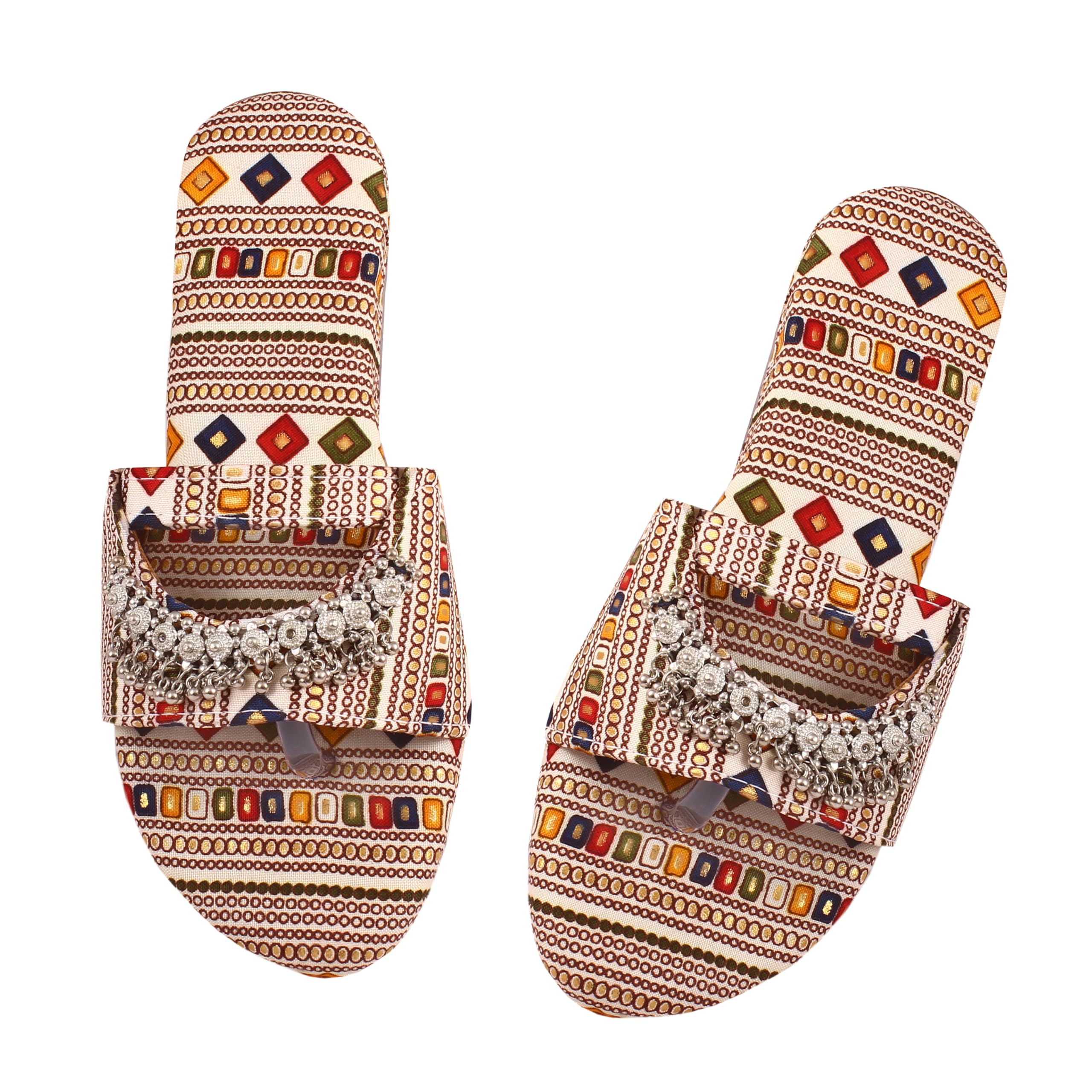 Women's Ethnic Flats, Women's Traditional Slip-On Slipper, Rajasthani Chappal Banjara Style Ethnic Flats-image-14