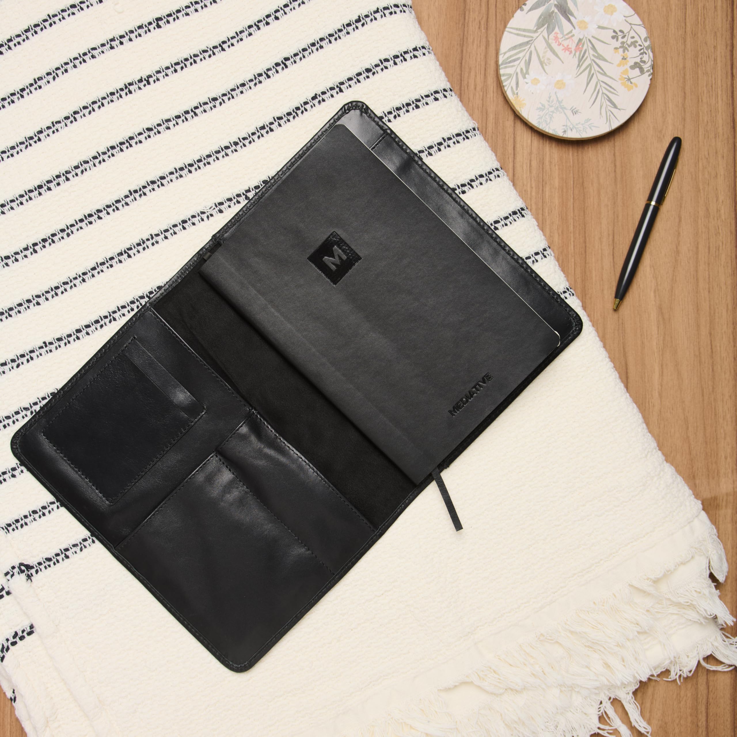 Theodore Carnet de Notes en Cuir - Compatible A5 & Moleskine L (14x23 cm) - Idéal Voyage, Organisation, Prise de Notes