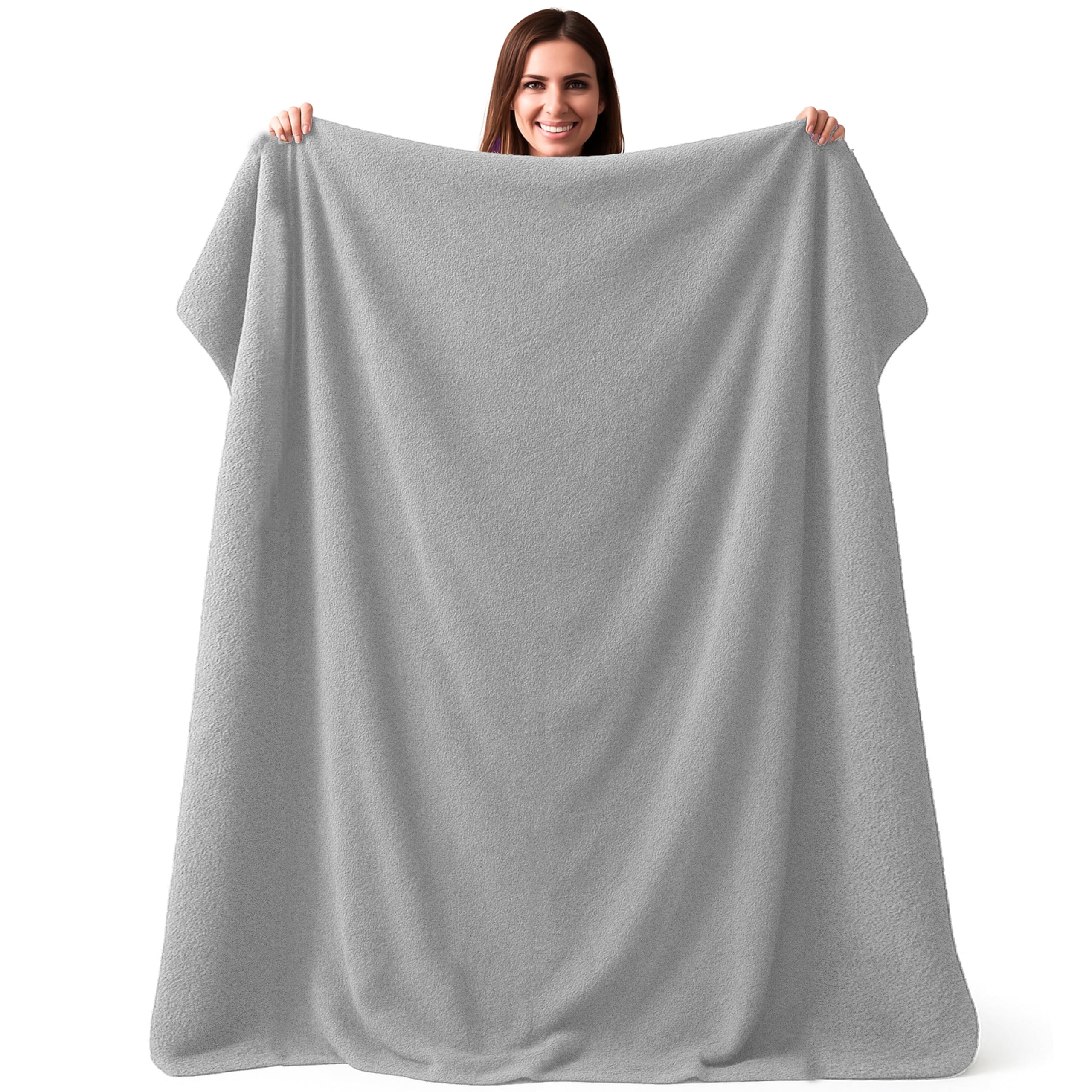 Telo mare in spugna XXL 100% cotone, Grigio, 150x200cm | Asciugamano da bagno grande, sauna, doccia, cotone, mare, taglia grande, spiaggia, telo