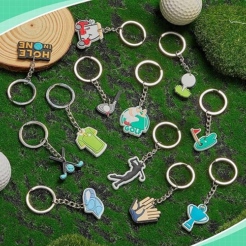 Miniatura 7 de Batiyeer Paquete de 36 llaveros de pelota de golf, regalos de fiesta a granel, regalos de San Valentín, llaveros divertidos para mujeres y hombres,