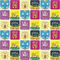 Vista 8 de Junkin 480 calcomanías religiosas de Jesús te ama, calcomanías cristianas a granel para adultos, papel autoadhesivo multicolor, mariposa católica